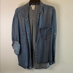 Casual Blue Denim Shirt